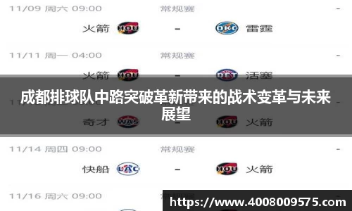 成都排球队中路突破革新带来的战术变革与未来展望