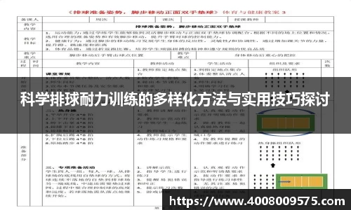 科学排球耐力训练的多样化方法与实用技巧探讨
